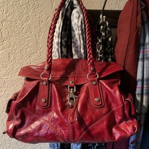 Francesco Biasia Secret Love Red Leather Shoulder Bag
